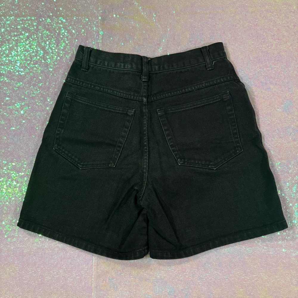 Honors Black Denim High-Waisted Mom Shorts ★彡 - Picture 5 of 6
